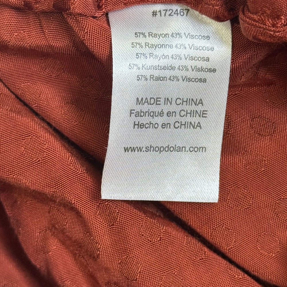 Dolan for Anthropologie Holiday  Pants Women M Rust Orange Wide Leg - Picture 5 of 6